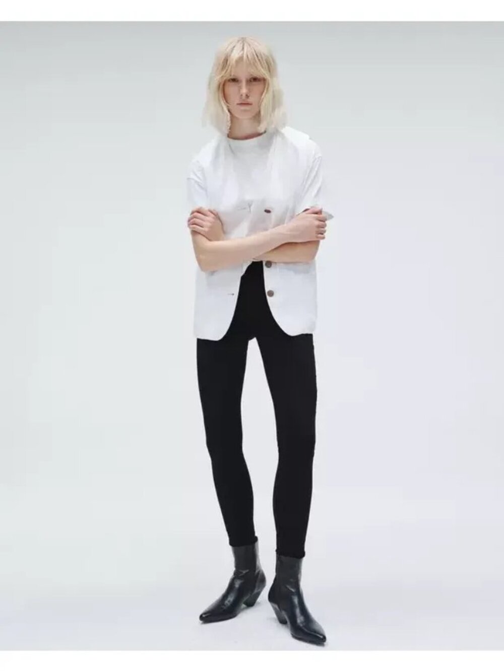 Rag & Bone Black Velvet Corset Lace Up Leggings, Size 27